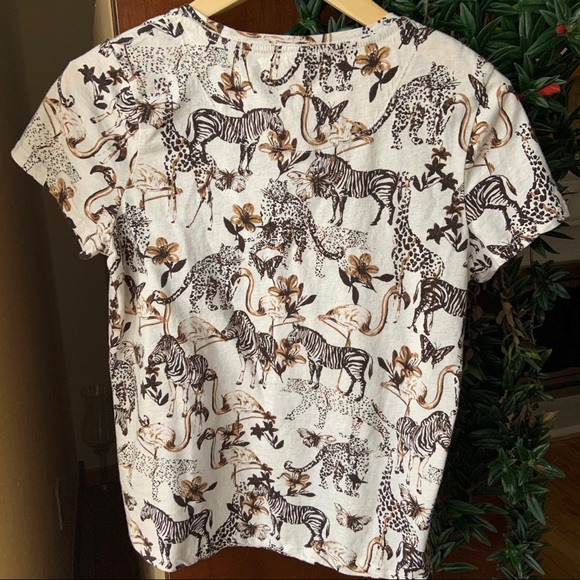 SOLD Anthropologie Animal Print Padua Tee S - Picture 4 of 6